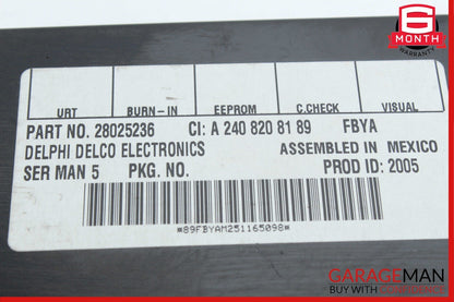 03-11 Mercedes ML350 R350 SLK350 Sirius Satellite Radio Receiver Module Unit OEM