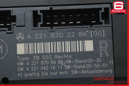 07-13 Mercedes W221 S550 S400 S350 Front Right Side Under Seat Control Unit
