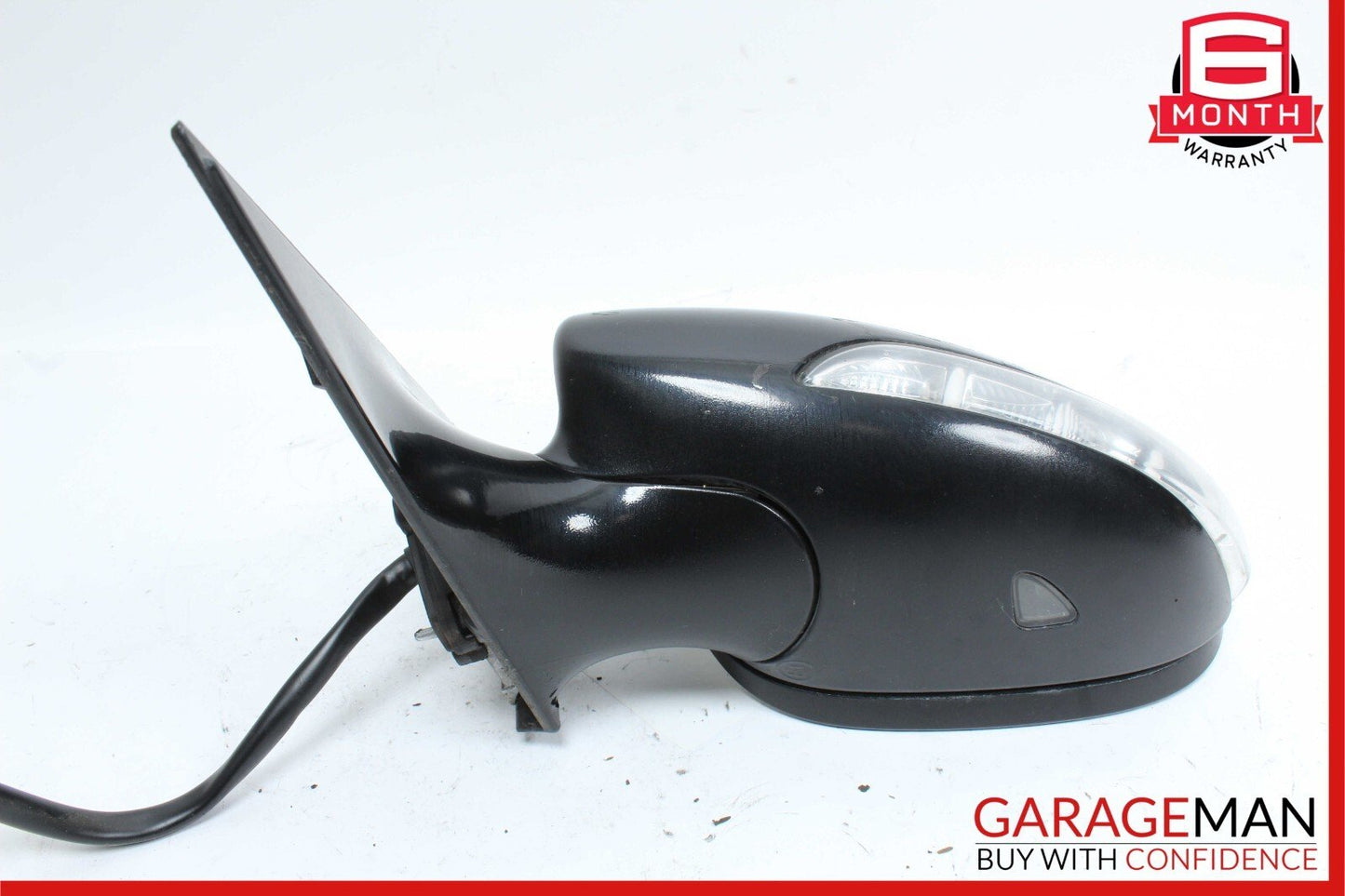 07-09 Mercedes W221 S550 S600 Front Left Side Mirror Door Rear View Black OEM