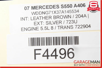 07-13 Mercedes W221 S550 S450 Rear Left Door Lock Latch Actuator OEM