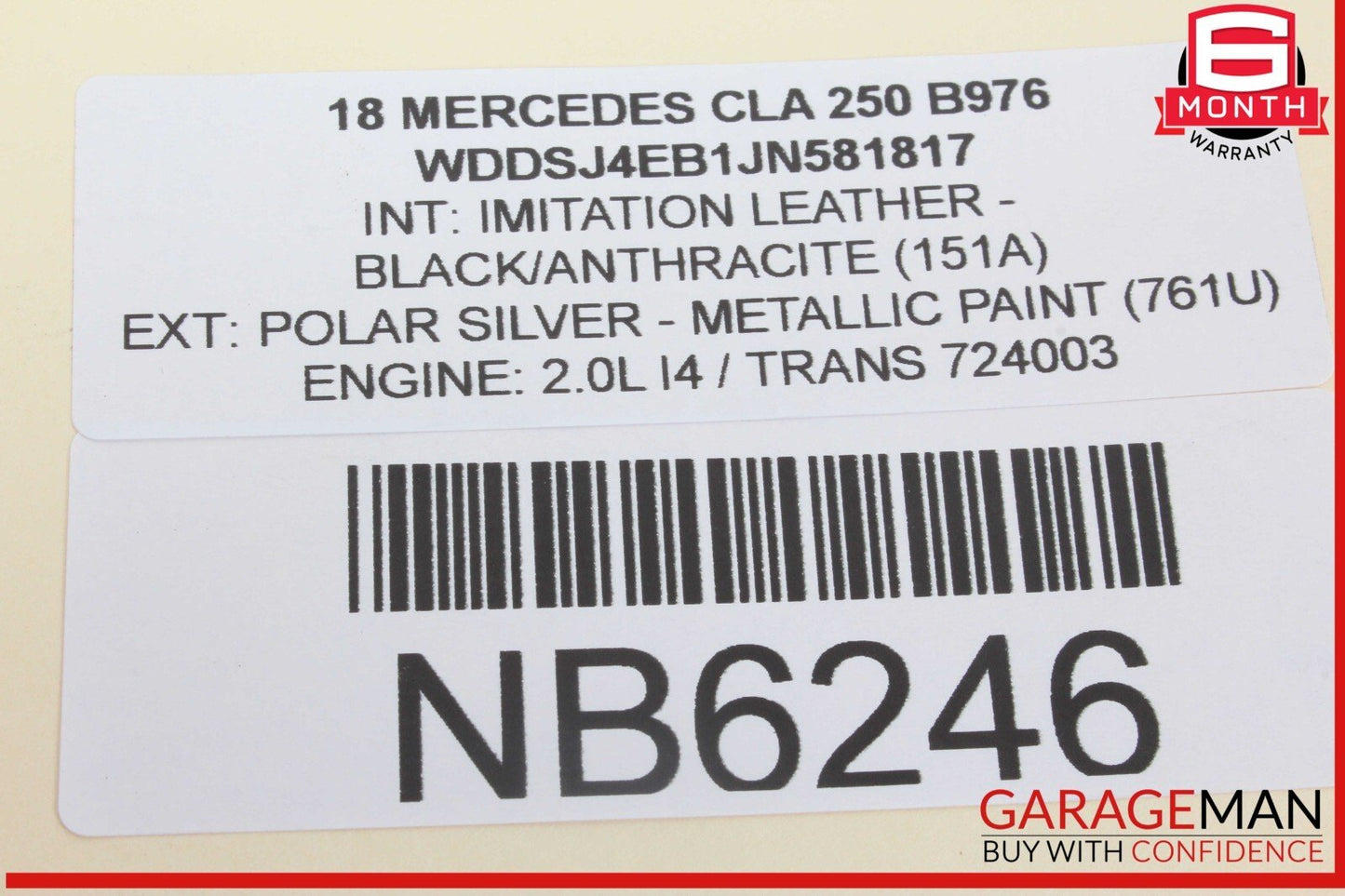 12-20 Mercedes W117 CLA250 Front Right Exterior Door Handle Keyless Go OEM
