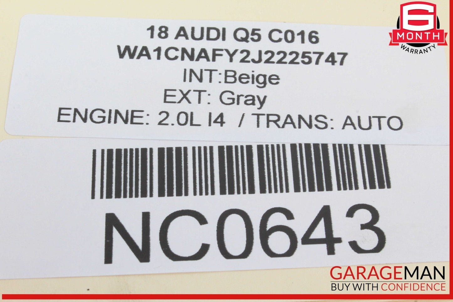 18-24 Audi Q5 Rear Right Passenger Side CV Axle Shaft 80A501204C OEM