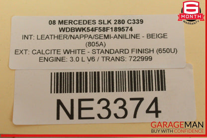 05-11 Mercedes R171 SLK280 SLK300 Front Right Side Door Lock Latch Actuator OEM