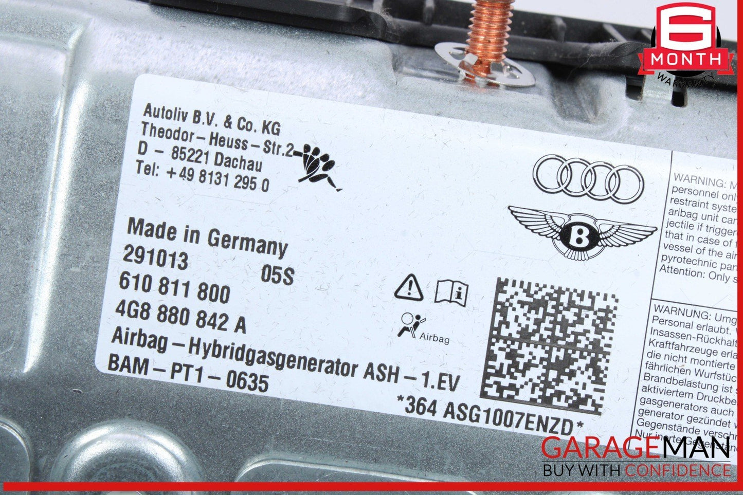 12-18 Audi A6 A7 Front Right Dashboard Panel Knee Airbag Air Bag 4G8880842A OEM