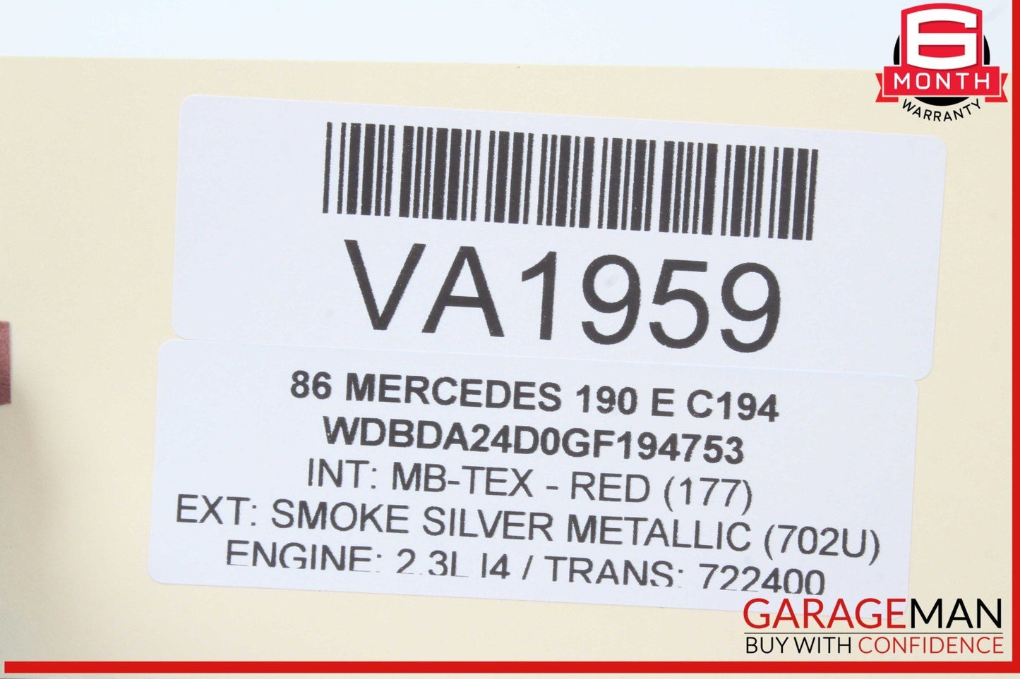 84-93 Mercedes W201 190E 190D Rear Left or Rear Right Forward Upper Control Arm