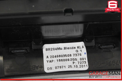 12-14 Mercedes W204 C250 C63 AMG C300 AC A/C Heater Climate Control w/ Trim OEM