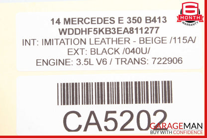 Mercedes W212 E350 E400 Front Right Side Door Panel Tweeter Speaker Cover OEM