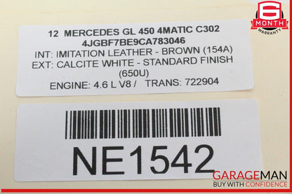 06-13 Mercedes X164 GL450 4MATIC Rear Right Side Door Lock Latch Actuator OEM