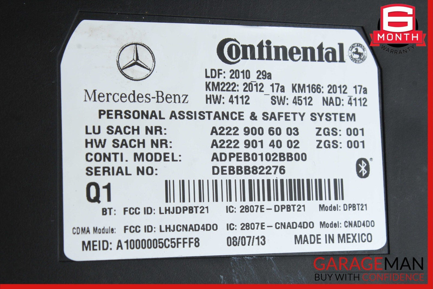 12-20 Mercedes W204 C250 E550 SL400 GLA250 Communication Control Module Unit OEM