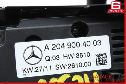 12-14 Mercedes W204 C350 C63 AC A/C Heater Climate Control Switch Trim Assembly