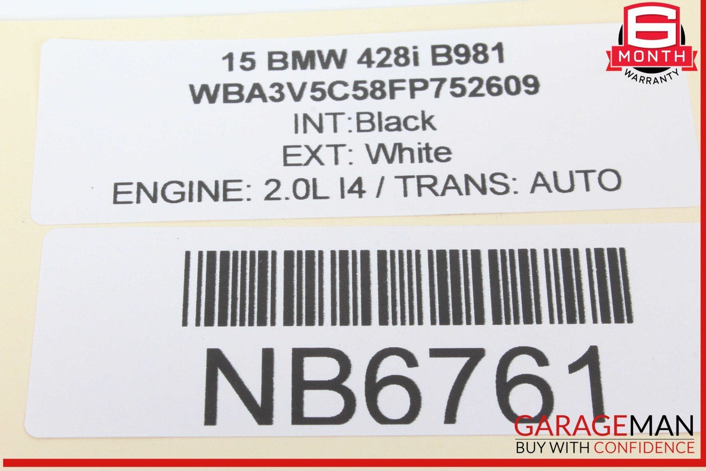14-16 BMW 428i 435i Rear Left Driver Side Seat Belt Seatbelt Retractor 7293060