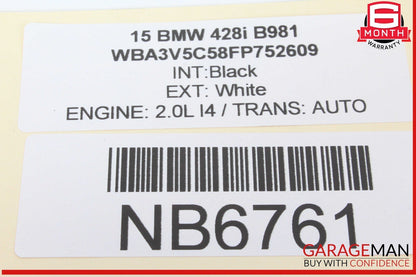 14-16 BMW 428i 435i Rear Left Driver Side Seat Belt Seatbelt Retractor 7293060