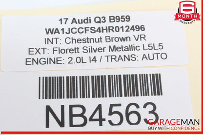 15-18 Audi Q3 Quattro Lower Steering Column Trim Cover 8U0953497 OEM