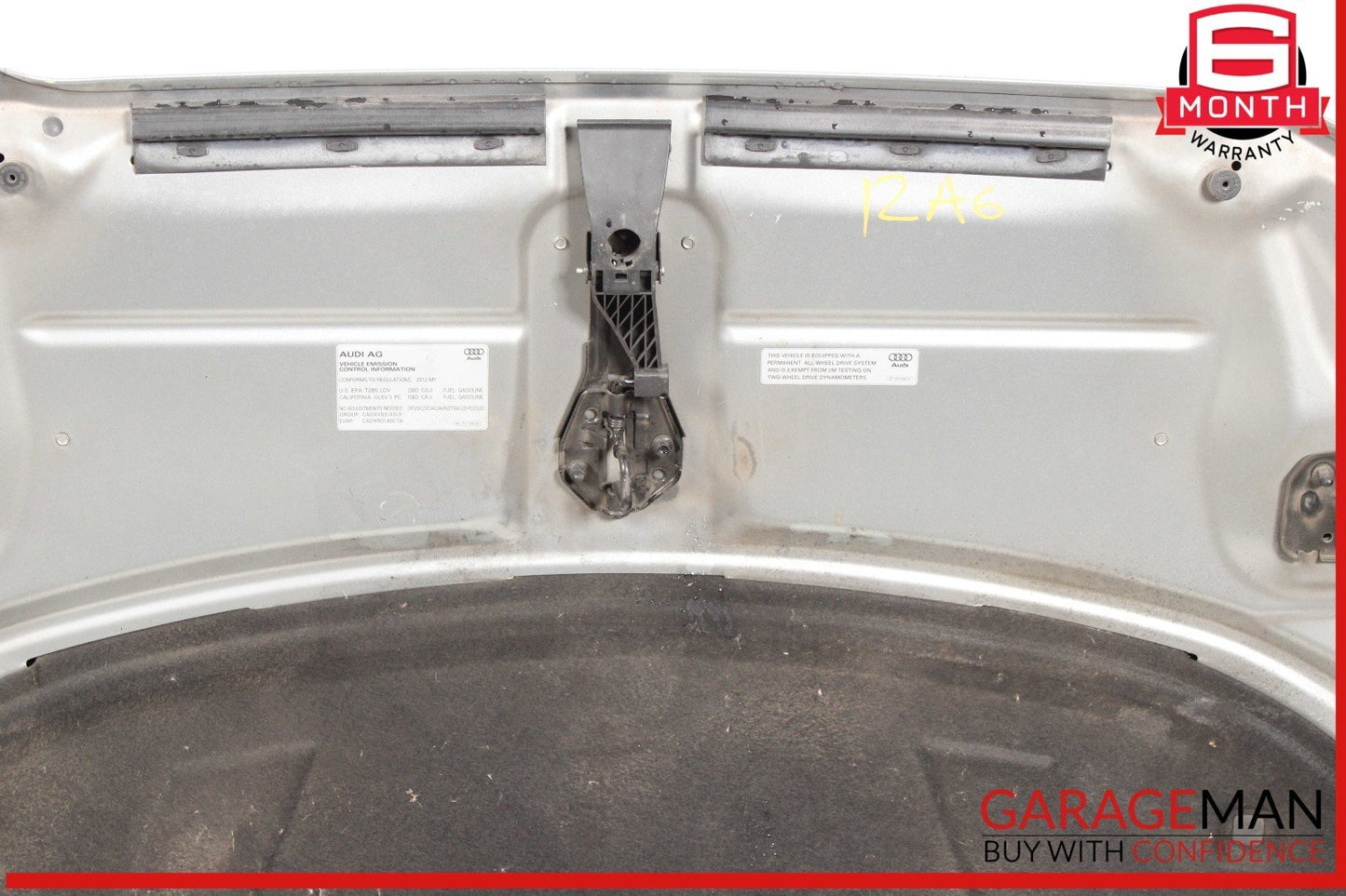 12-18 Audi A6 S6 Front Bonnet Hood Shell Cover Panel Assembly Gray OEM