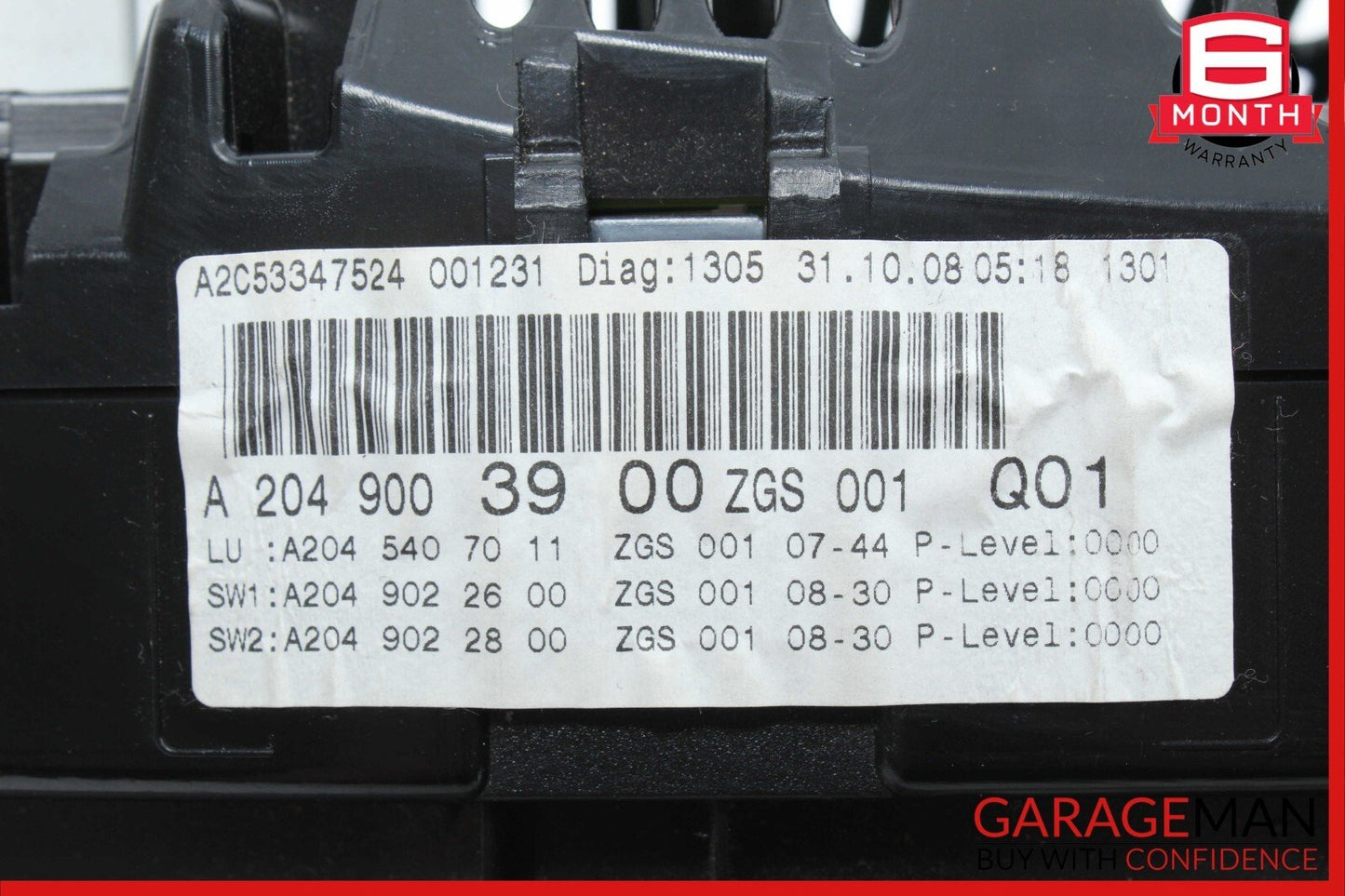 08-11 Mercedes X204 GLK350 Instrument Speedometer Cluster 2049003202 OEM
