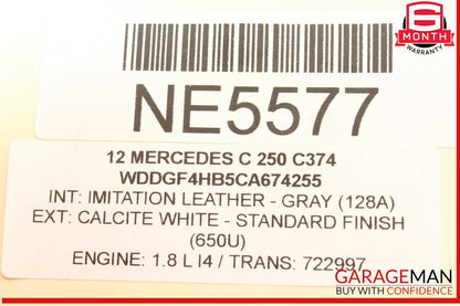08-17 Mercedes W204 C250 C300 Front Right Passenger Side Lower Control Arm OEM