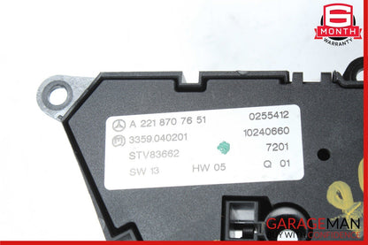07-13 Mercedes W221 S63 AMG Front Left Side Seat Control Switch Set Assembly OEM