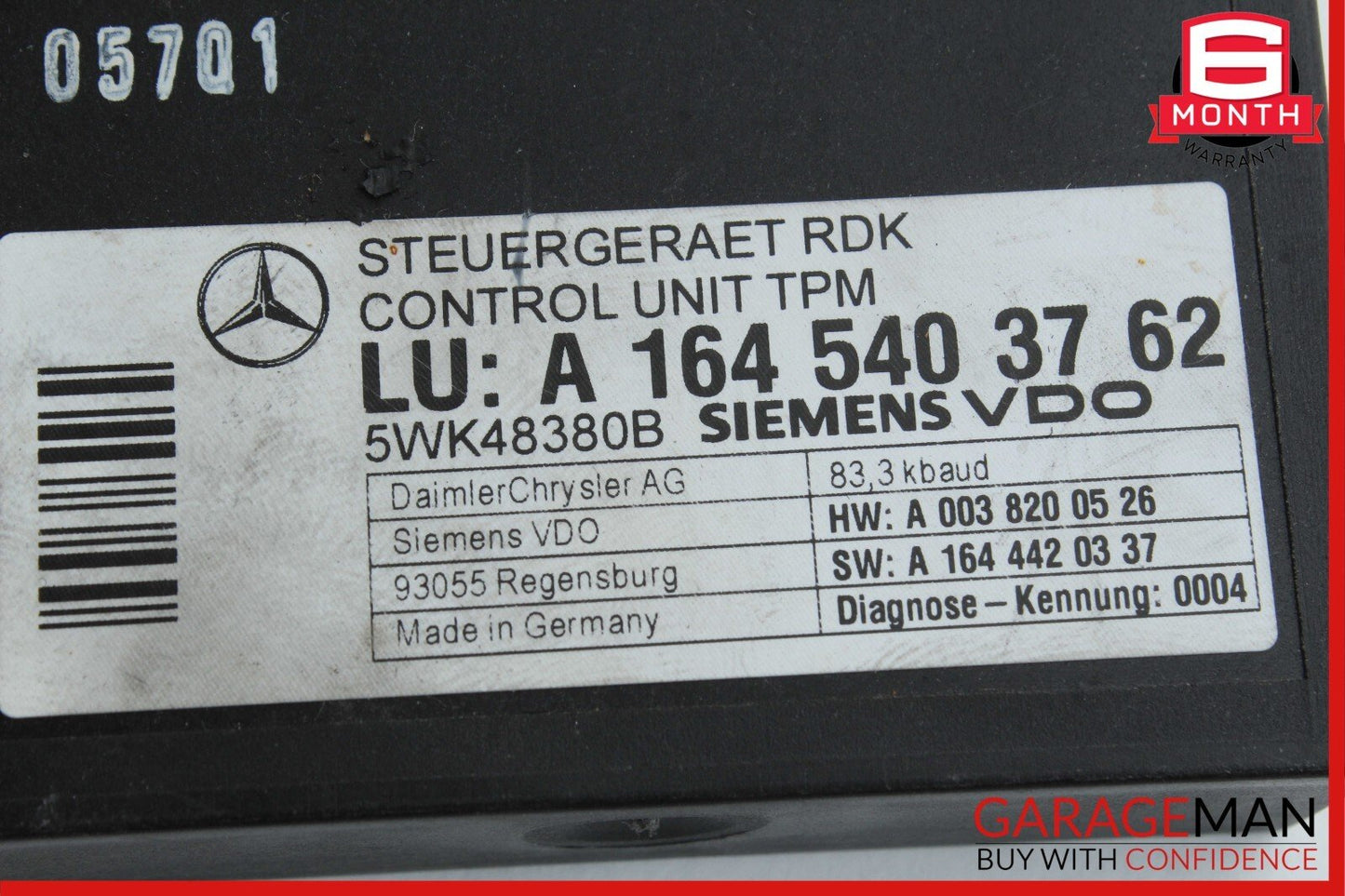 06-13 Mercedes ML350 CLS550 E350 GL550 TPMS Tire Pressure Control Module Unit