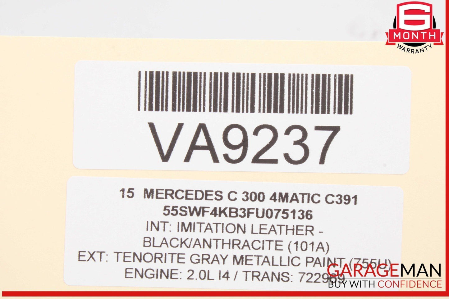 15-16 Mercedes W205 C300 4MATIC Fuel Pump Control Module Unit 0009006007 OEM