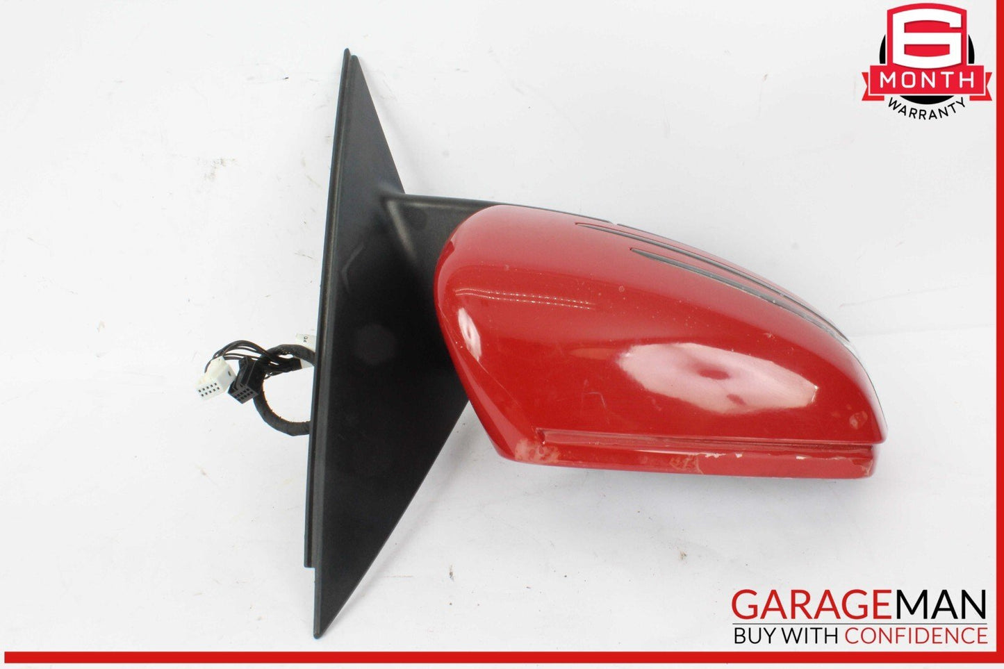 12-15 Mercedes W204 C250 C300 Front Right Side Mirror Door Rear View Red OEM