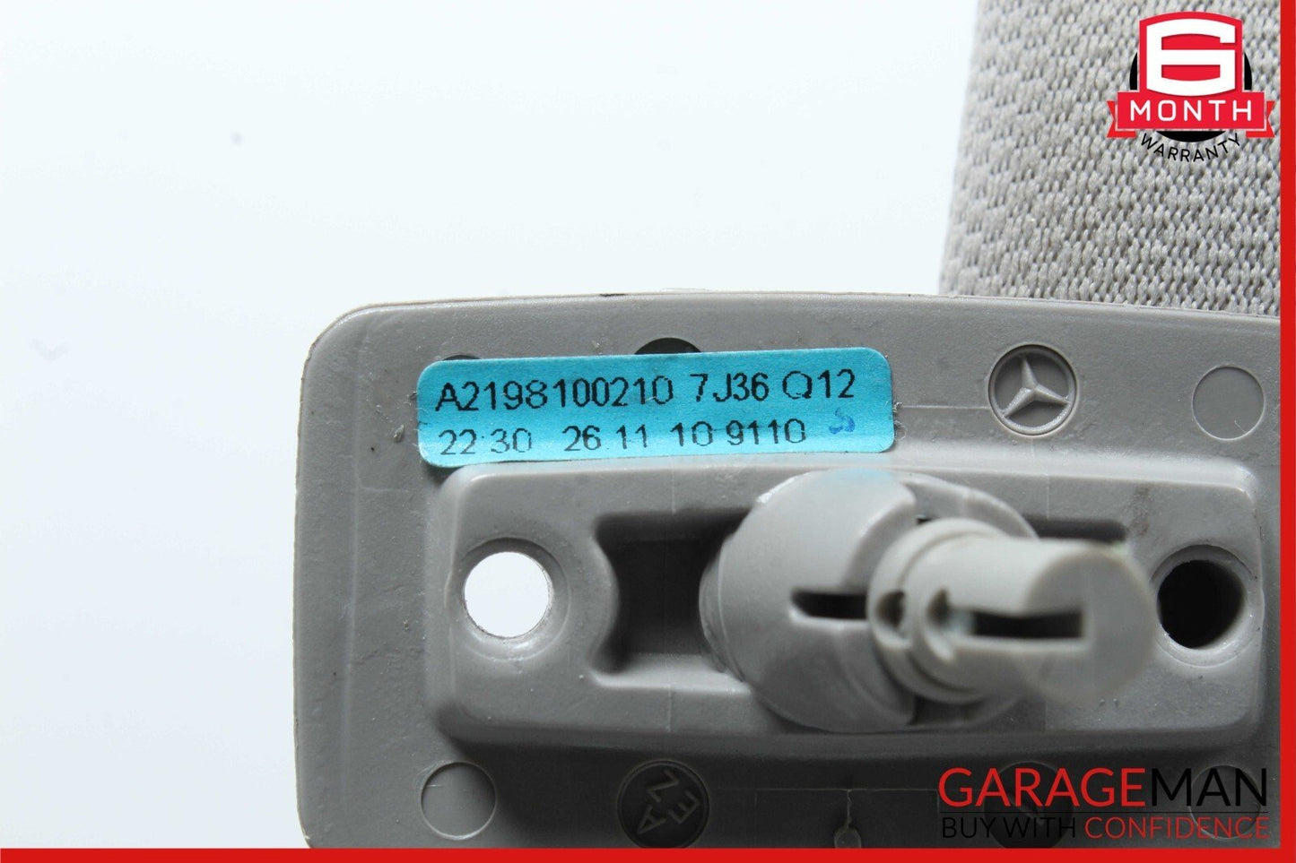 06-11 Mercedes W219 CLS550 Front Right Side Sunvisor Sun Visor Shade Gray OEM