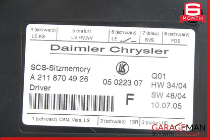 03-11 Mercedes W219 CLS500 Front Left Seat Control Module 2118704926 OEM