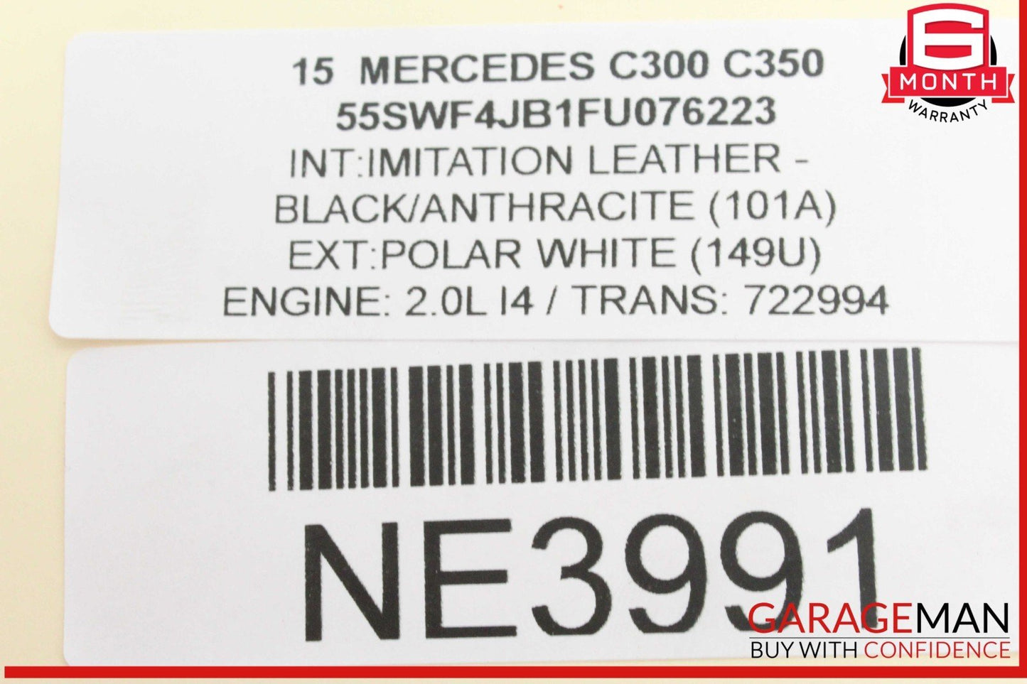 15-20 Mercedes W205 C300 SLC300 Air Intake Cleaner Filter Housing Box OEM