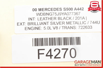 00-06 Mercedes W220 S500 Rear Right / Left Headliner Reading Map Dome Light Gray