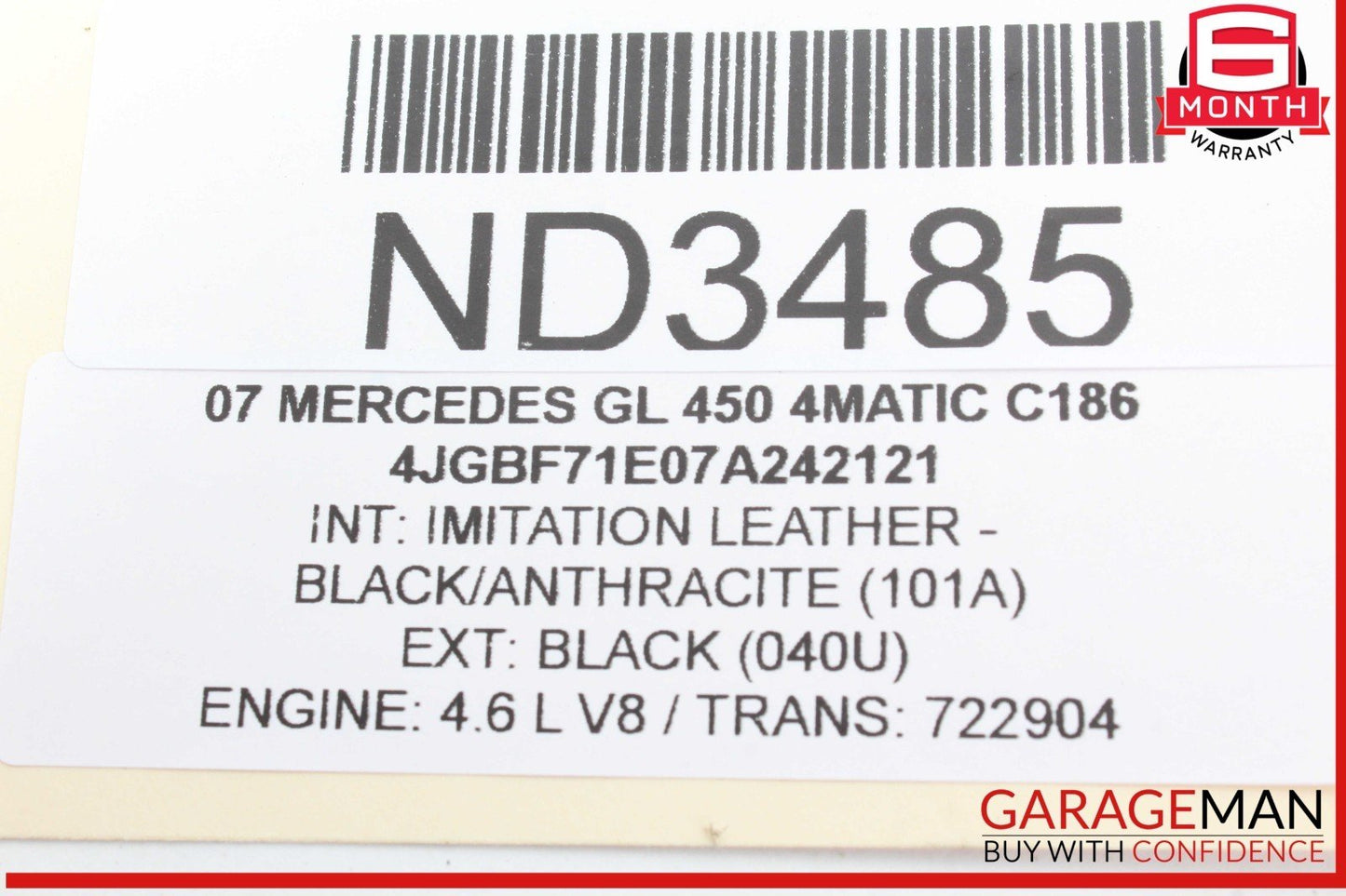 06-12 Mercedes X164 GL450 4MATIC Front Right Side Bumper Fog Light Lamp OEM