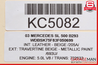 Mercedes R230 SL500 CL500 Seat Belt Seatbelt Tension Sensor 2158600505 OEM