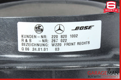 00-06 Mercedes W220 S55 AMG Front Left & Right Door Speakers 2208201002 OEM
