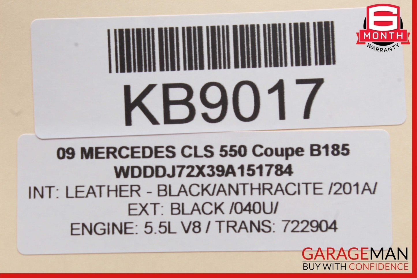 03-09 Mercedes W219 CLS550 E63 AMG Rear Door Keyless Go Control Module Unit OEM