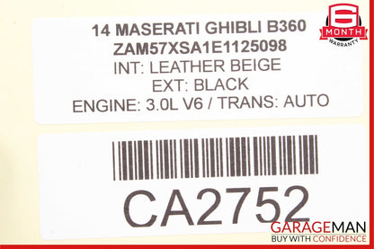 14-17 Maserati Ghibli Front Right Side Exterior Door Handle Assembly Chrome OEM
