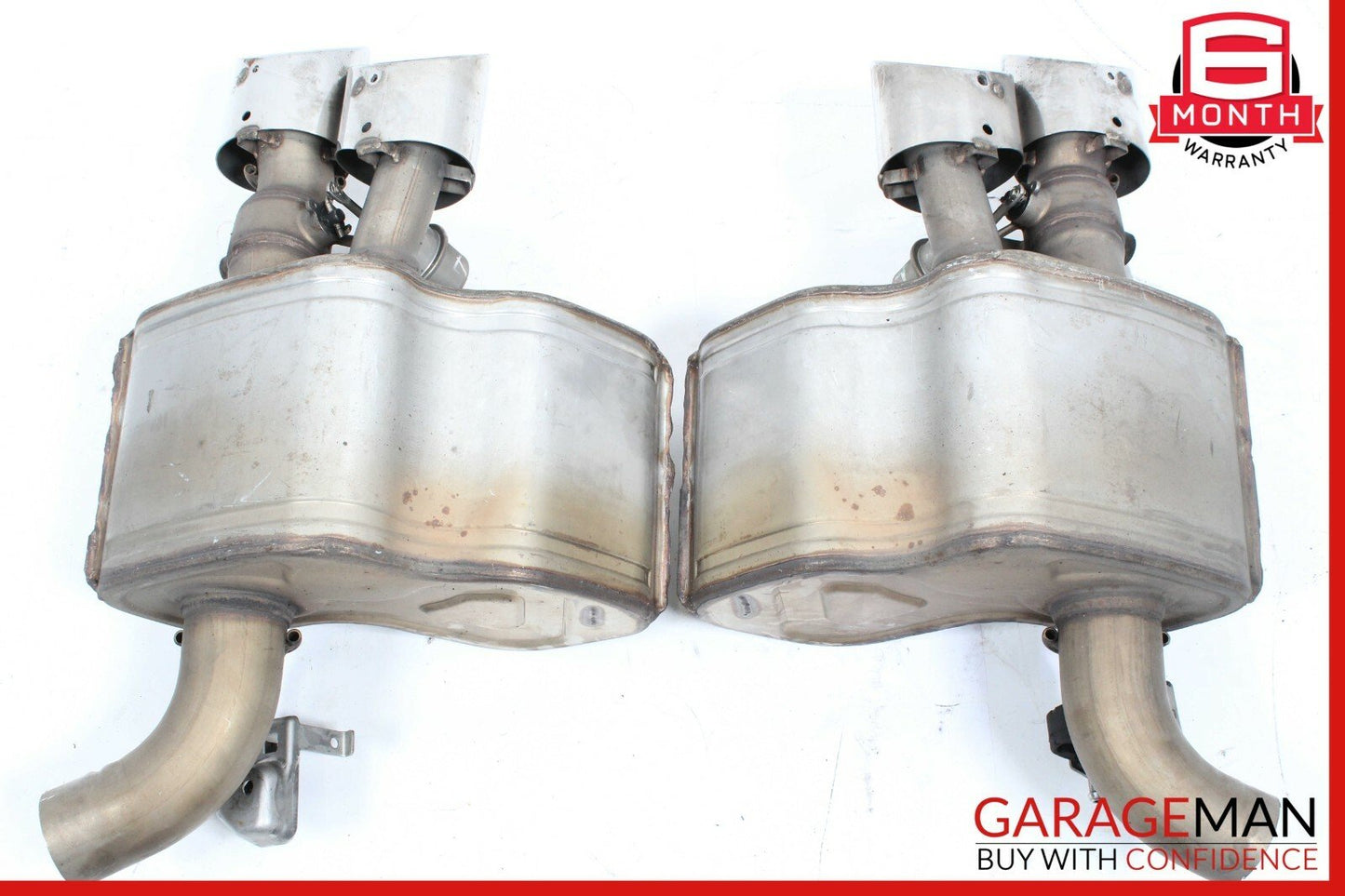 14-17 Maserati Ghibli Rear Left & Right Side Exhaust Muffler Tip Pipe Set of 2