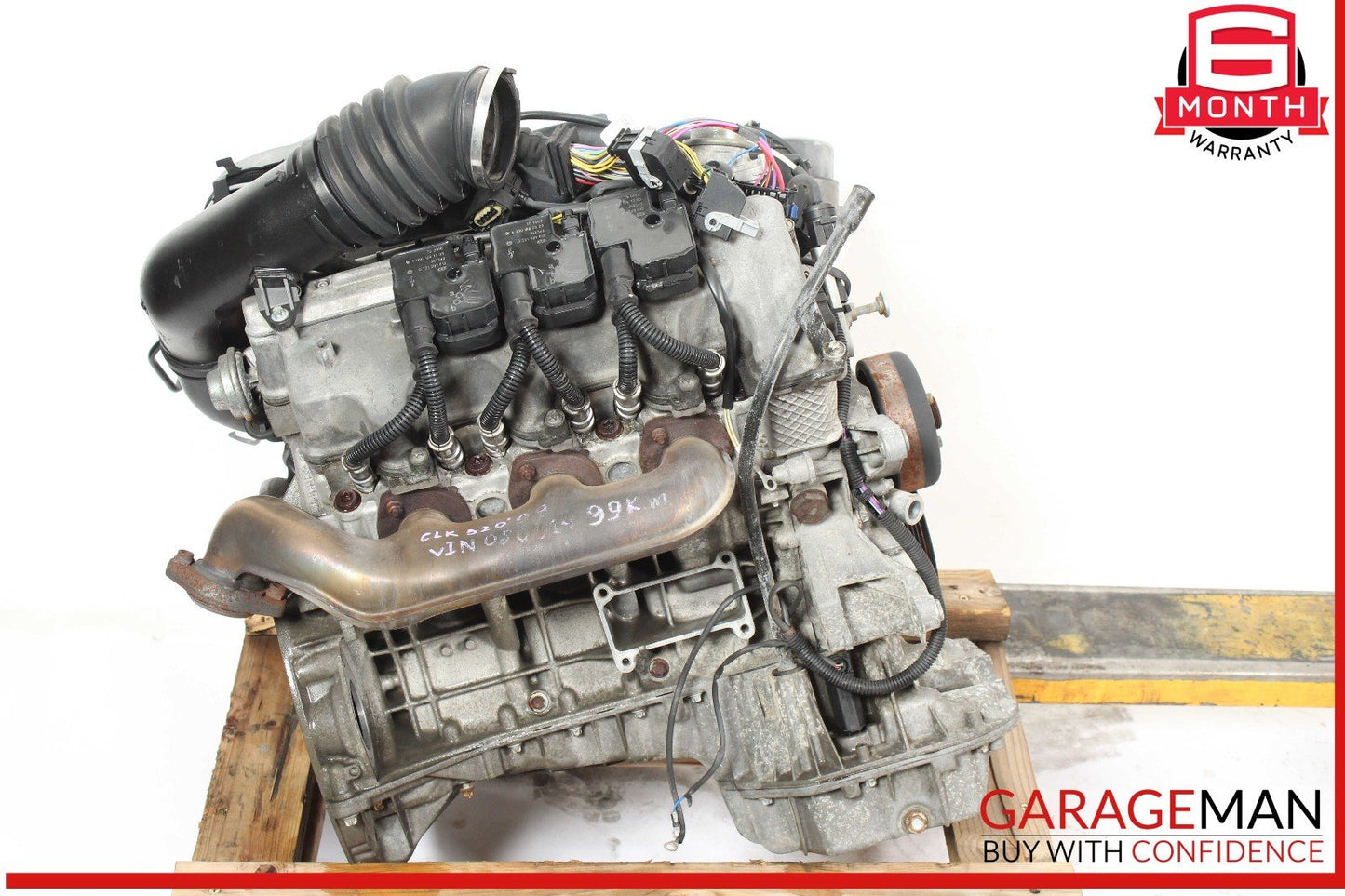 98-02 Mercedes W208 CLK320 E320 3.2L V6 Engine Motor Block Assembly 99k