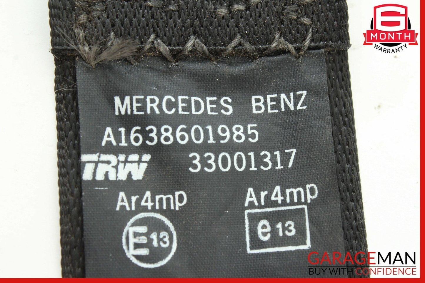 98-05 Mercedes W163 ML430 ML500 Rear Left Side Seat Belt Retractor Black