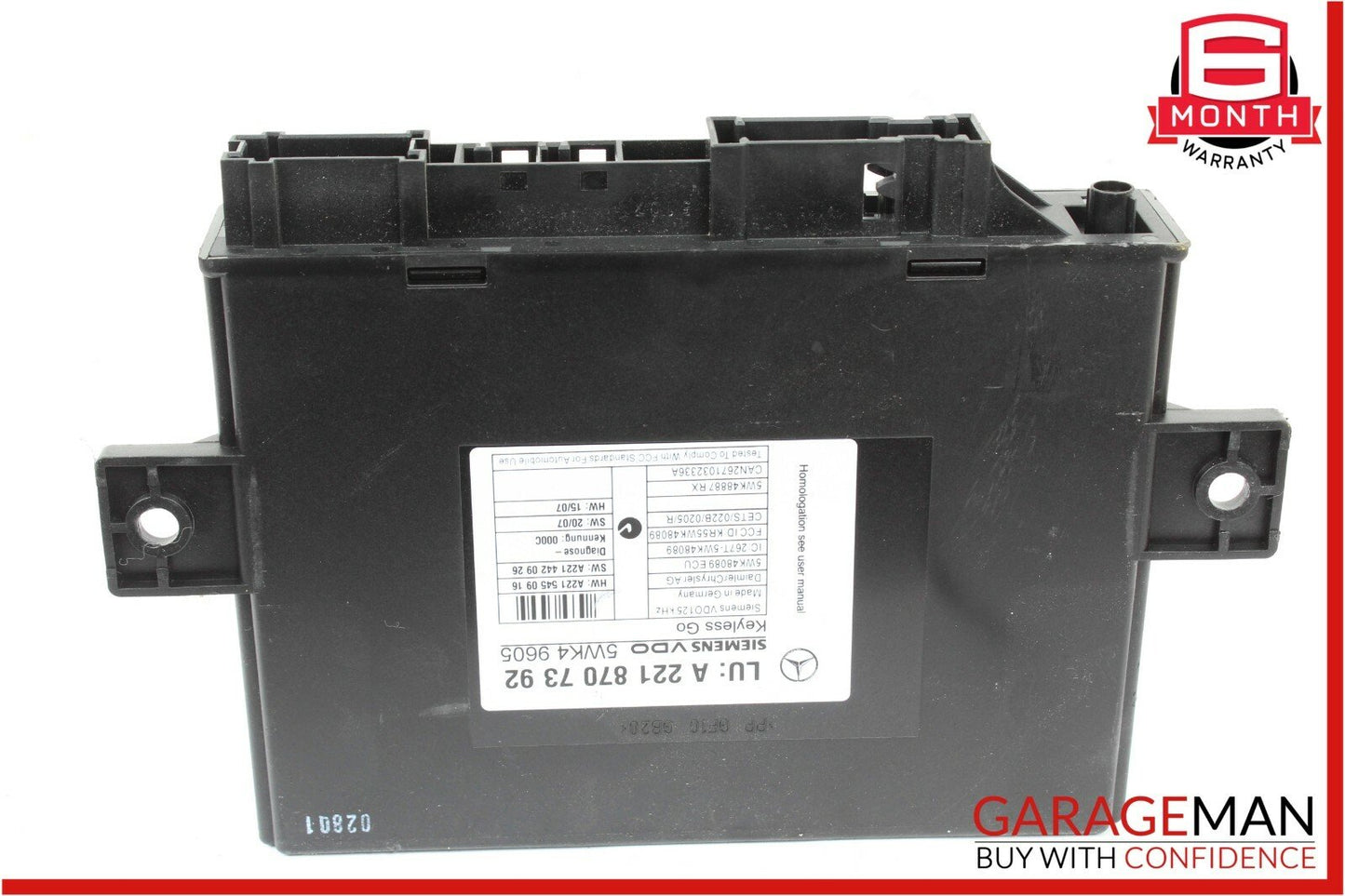 07-14 Mercedes W221 S550 CL550 Keyless Go Control Controller Module
