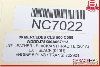 03-09 Mercedes W219 CLS500 E500 Hazard Switch Control Panel 2116800552 OEM