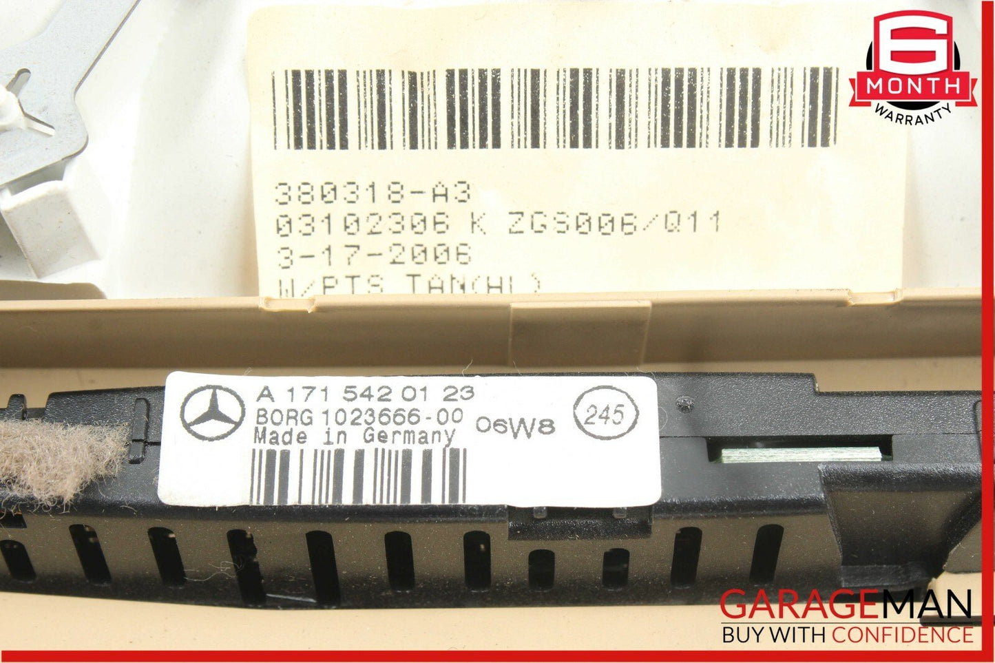 06-12 Mercedes GL450 R350 Rear Overhead Dome Light Lamp Parking Sensor Brown OEM