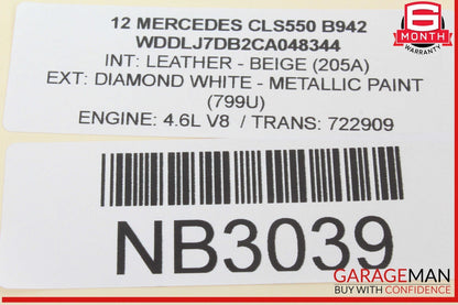 10-18 Mercedes W218 CLS550 Front Right Side Seat Side Airbag Air Bag Beige