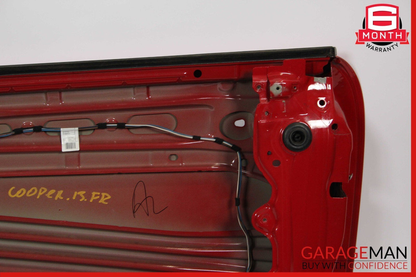 07-13 Mini Cooper Front Right Passenger Side Exterior Door Shell Frame Panel Red