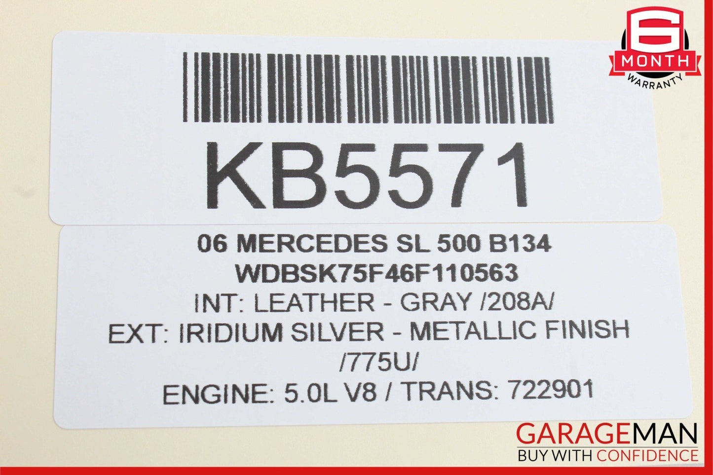 03-08 Mercedes R230 SL500 SL55 Dash Console Park Assist Switch 2308212951 OEM