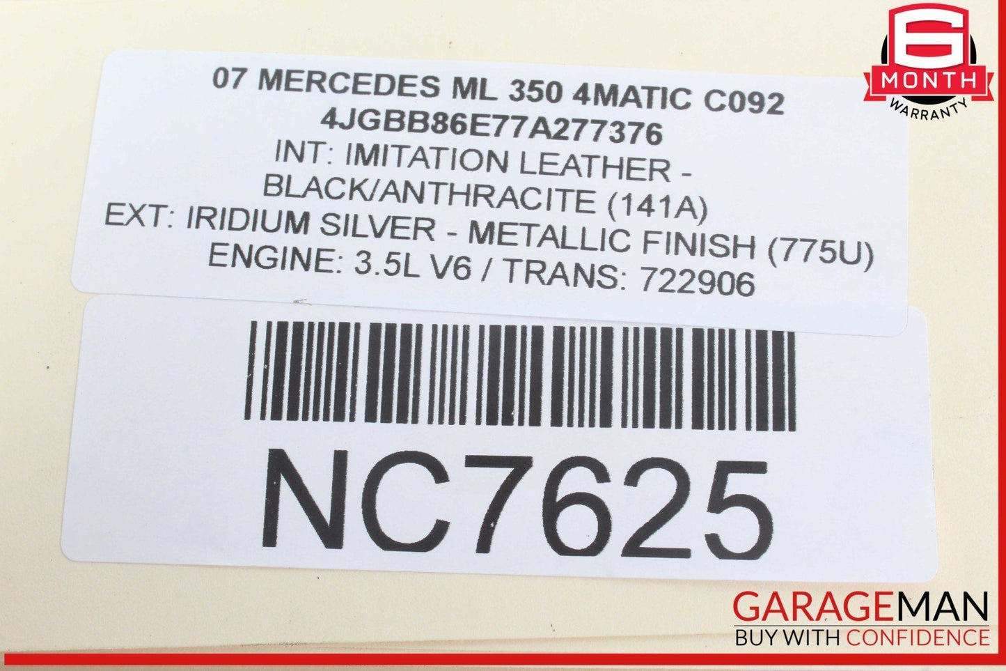 06-12 Mercedes W164 ML350 4MATIC Front Right Passenger Side Exterior Door Handle