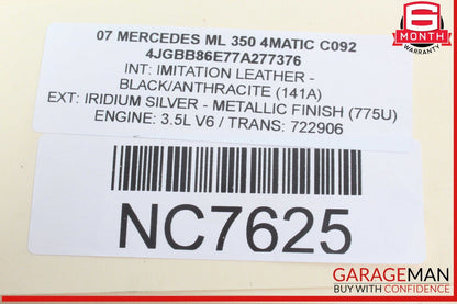 06-12 Mercedes W164 ML350 4MATIC Front Right Passenger Side Exterior Door Handle