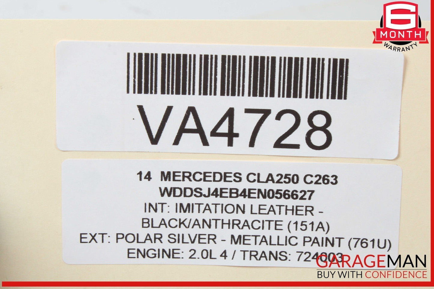 09-19 Mercedes W117 CLA250 Rear Right and Left Side Shock Strut Absorber Set OEM