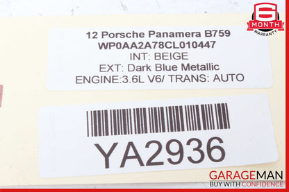 10-16 Porsche Panamera 970 Front Right Door Window Regulator Motor Unit OEM