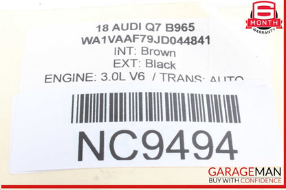 17-19 Audi Q7 Rear Left Driver Side Bind Spot Radar Sensor Module 4M0907590D OEM