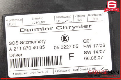 03-12 Mercedes W211 E350 R500 ML500 Front Left Side Seat Control Module OEM