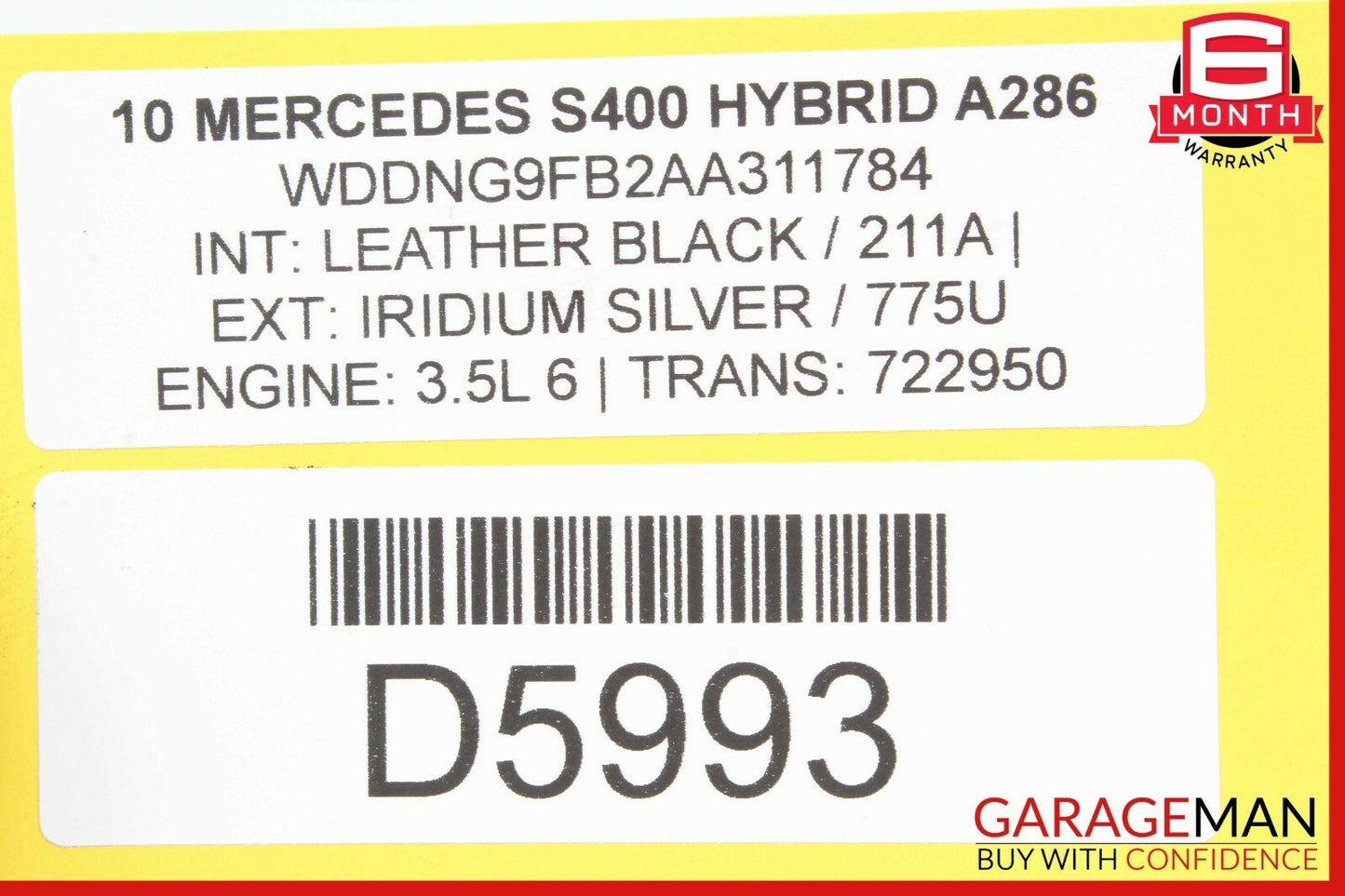 07-13 Mercedes W221 S400 CL550 Rear Trunk Lid Lock Latch Actuator 2217500161 OEM