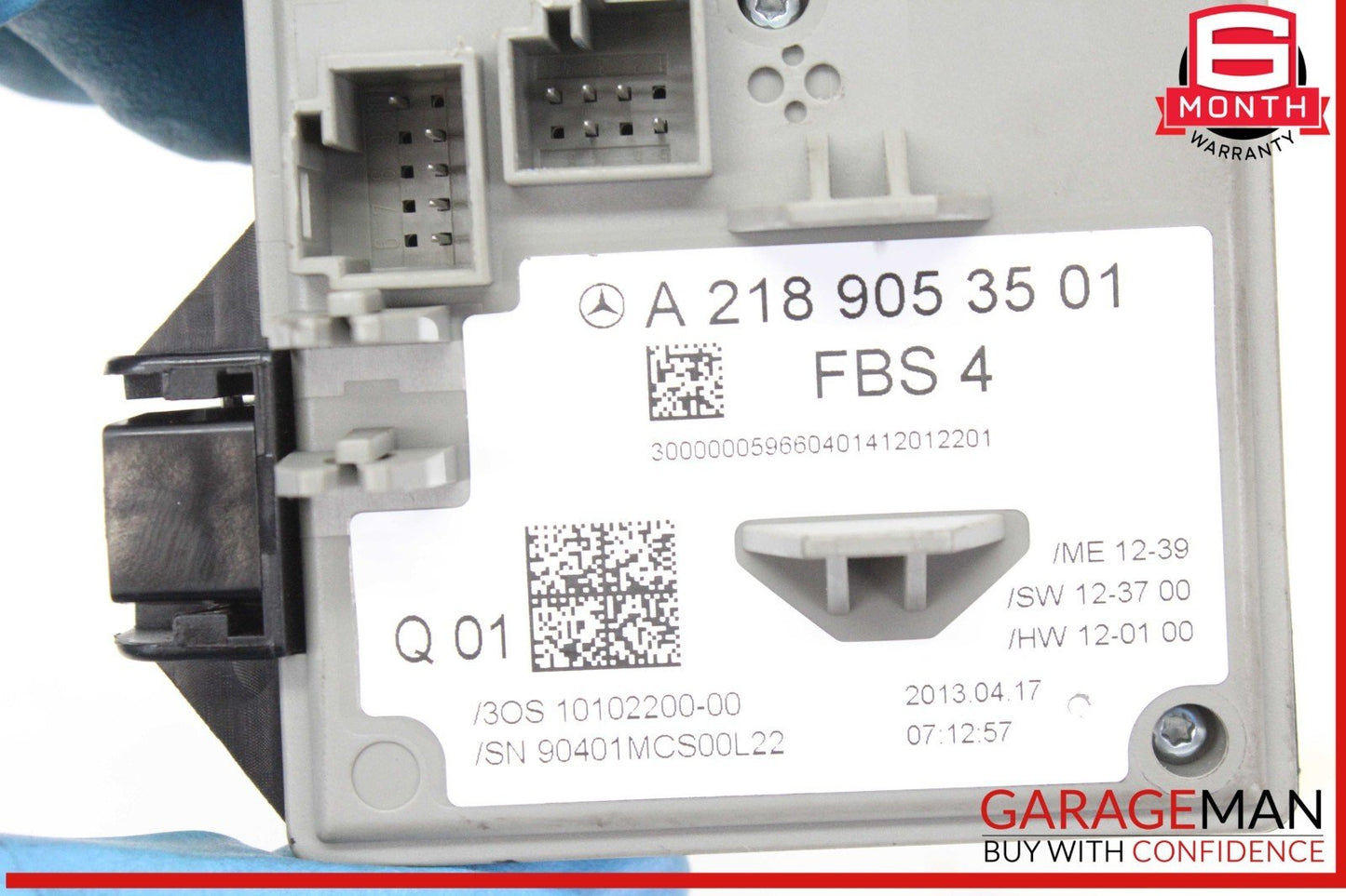 14-17 Mercedes W212 E350 E400 Ignition Switch Control Module w/ Key 2189053501